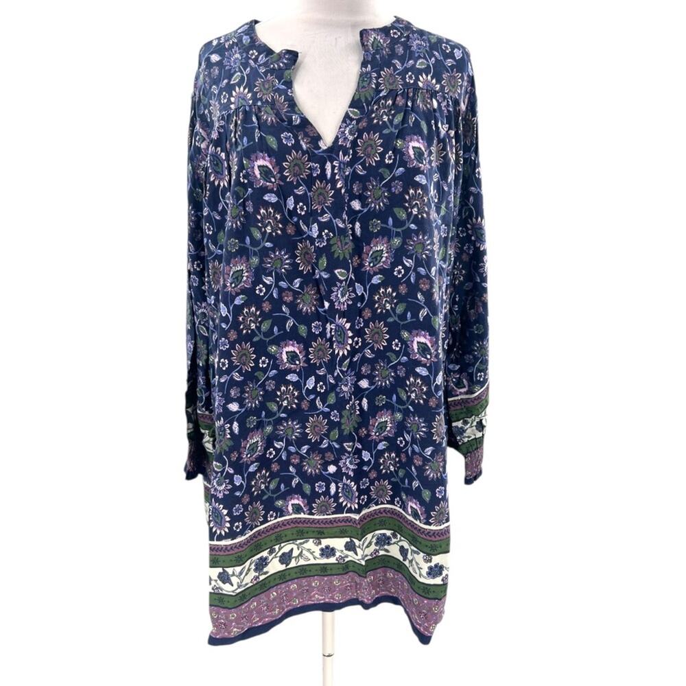 Natural Life Dara V-Neck Tunic Dress Sz XL